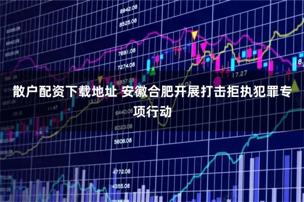 散户配资下载地址 安徽合肥开展打击拒执犯罪专项行动